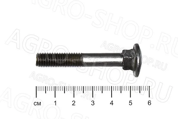 Болт 8х50 полукруглая головка квадратный подголовник стандартный Шаг 1,25 ГОСТ 7802 кл.пр. 5,8 