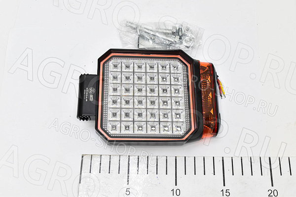 Фара LED АЕ30S-36LED-НС-WR (STR-4AE) с маяком квадр, напр. свет (130х30х100), 30W, 36 диод 12В/24В  АвтоЭлектрика