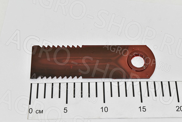 Нож 51010.01 соломоизмельчителя зубчатый (175х50х4,5мм, d=20,1мм.)  RADURA