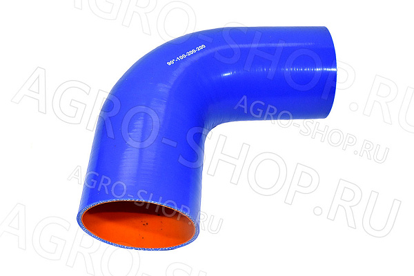 Патрубок 90-100-200-200 угол 90гр. D(мм)=100 L(мм)=200х200 силикон 