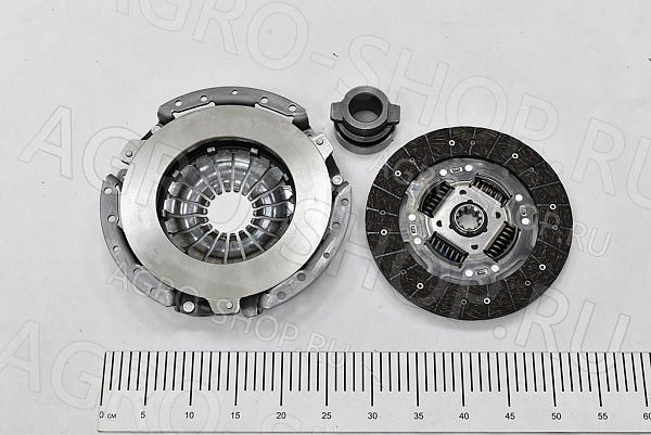 Комплект сцепления 4061.3906605 / W00240Е корзина лепестковая + ведомый + муфта ЗМЗ-402,405,406 KRAFT TECH