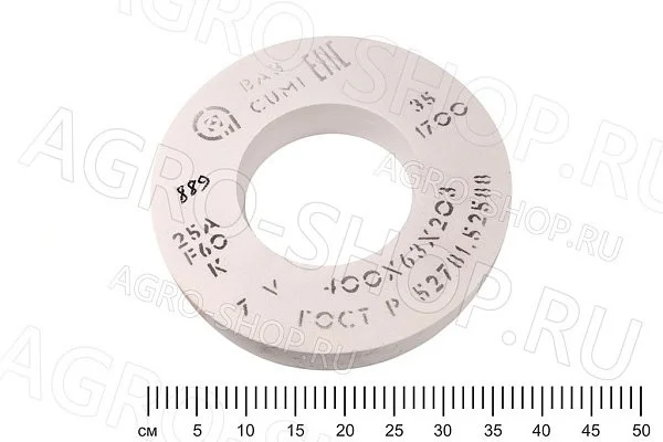 Круг 400х63х203 (зерно-25 F60 K/L) 25А белый шлифовальный 