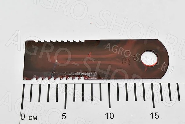 Нож 51582.10 соломоизмельчителя, зубчатый (173х50х4, d=20,1мм.)  