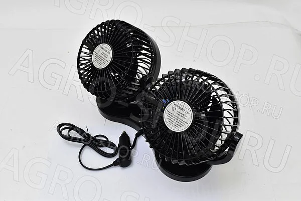 Вентилятор 8063-12V двойной автомобильный 140мм (5,5") с рег. скорости 12В  Автоимпульс