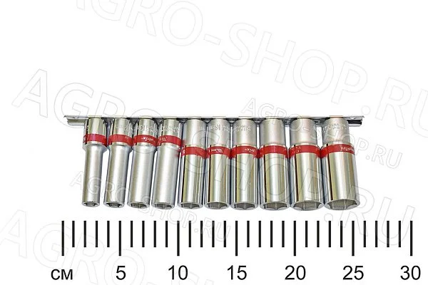 Набор головок 1/2" (10-22мм) 10 предм удлиненные MATRIX (13590)