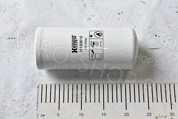 Фильтр масляный H18W10 (HF6555/Р164384/86989735) гидросистемы Акрос 560 (Hengst) 