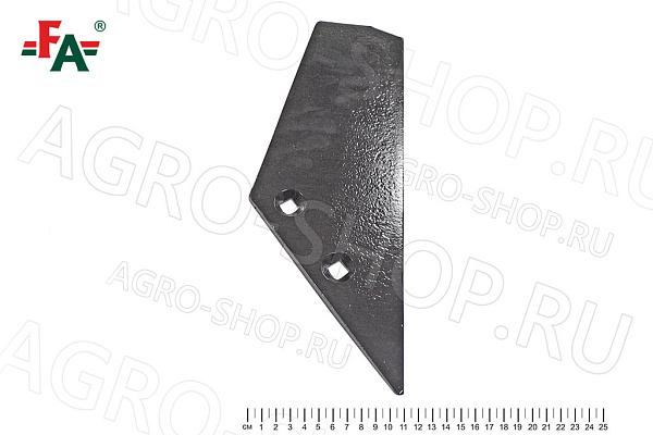 Нож АПК (квадратное отв.) сталь 65Г, 10 мм, термообр, упроч. левый FeatAgro