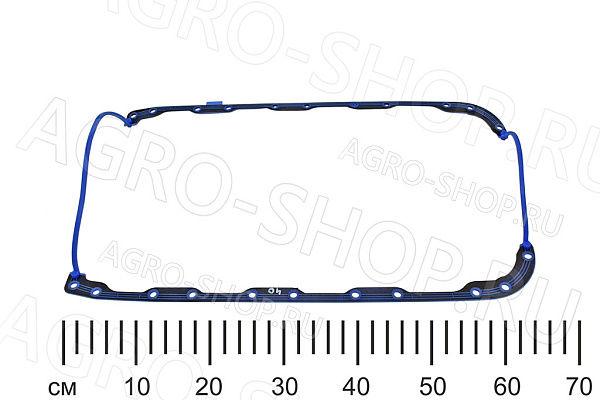 Прокладка поддона 50-1401063/59/65 цельная (металл+силикон, синяя) МТЗ  