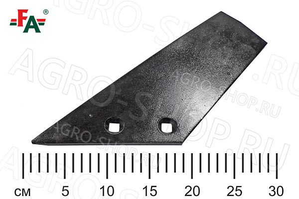 Нож АПК (квадратное отв.) сталь 65Г, 8мм, ТВЧ, термообр, упроч. правый FeatAgro