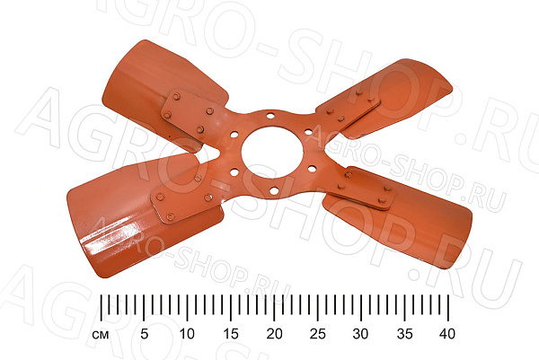 Вентилятор 240-1308040 4-лопастной (металл) ПВХ покрытие Д-243/245 (Master Part)