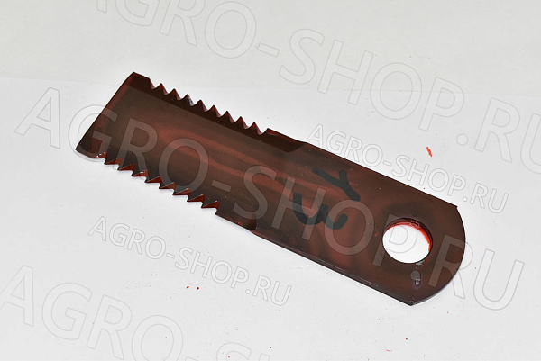 Нож 51582.10 соломоизмельчителя, зубчатый (173х50х4, d=20,1мм.)  