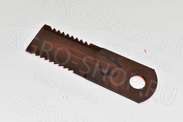 Нож 51582.10 соломоизмельчителя, зубчатый (173х50х4, d=20,1мм.)  